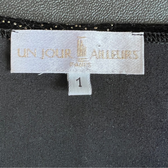 Un Jour Alleurs Textured Pullover Crewneck Long Sleeve Fitted Cute Sweater EUC 1 - Picture 3 of 4